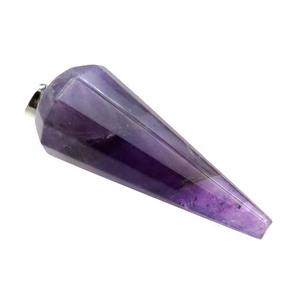 Purple Amethyst Pendulum Pendant, approx 16-40mm