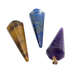 Mix Gemstone Pendulum Pendant, approx 16-40mm