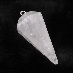 Clear Quartz Pendulum Pendant, approx 20-40mm
