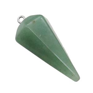 Green Aventurine Pendulum Pendant, approx 20-40mm
