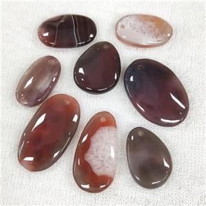 Natural Agate Pendant Mix Shape, approx 20-45mm