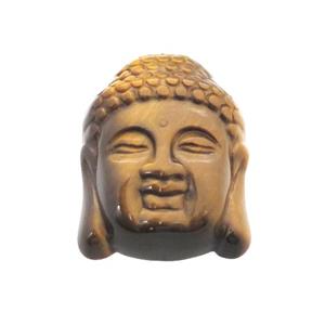 Natural Tiger Eye Stone Buddha Pendant, approx 27-35mm