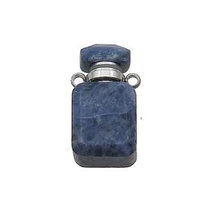 Natural Blue Sodalite Perfume Bottle Pendant, approx 10-18mm