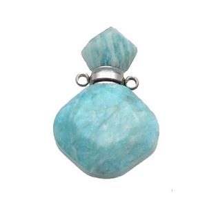 Natural Amazonite Perfume Bottle Pendant Green, approx 17-26mm