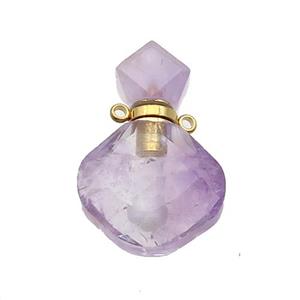 Natural Amethyst Perfume Bottle Pendant Lt.purple, approx 17-26mm