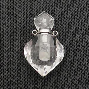 Crystal Quartz Perfume Bottle Pendant, approx 18-30mm