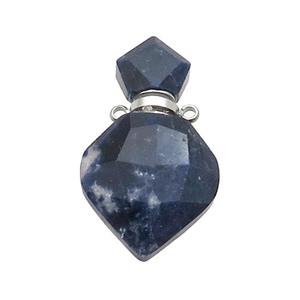 Natural Blue Sodalite Perfume Bottle Pendant, approx 18-30mm