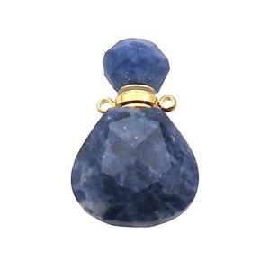 Natural Blue Sodalite Perfume Bottle Pendant, approx 17-24mm