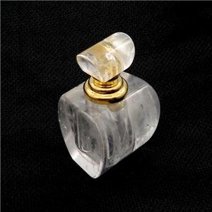 Clear Quartz Perfume Bottle Pendant, approx 30x40x60mm