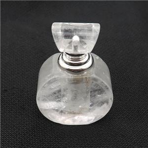Clear Quartz Perfume Bottle Pendant, approx 25x40x60mm