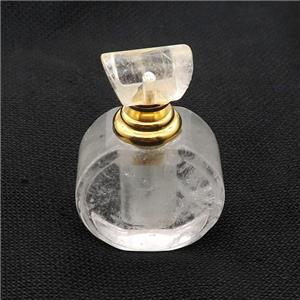 Clear Quartz Perfume Bottle Pendant, approx 25x40x60mm