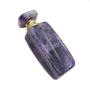 Purple Amethyst Perfume Bottle Pendant, approx 25x30-80mm