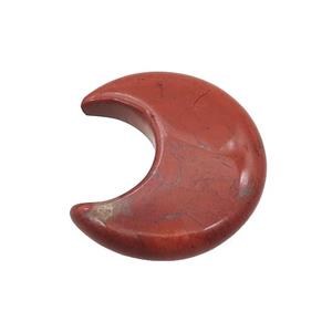 Red Jasper Moon Pendant Undrilled, approx 28-30mm