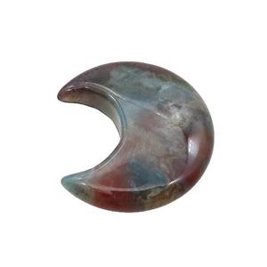 Indian Agate Moon Pendant Undrilled, approx 28-30mm