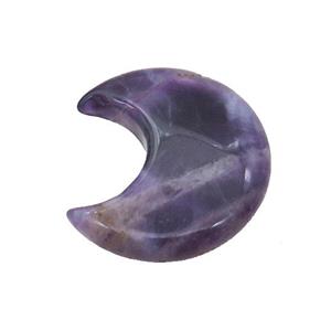 Amethyst Moon Pendant Undrilled Purple, approx 28-30mm