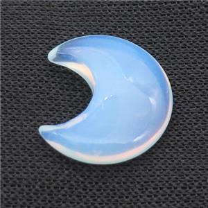 White Opalite Moon Pendant Undrilled, approx 28-30mm