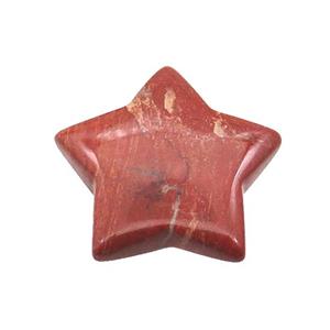 Red Jasper Star Pendant Undrilled Nohole, approx 30mm