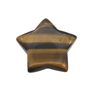Tiger Eye Stone Star Pendant Undrilled, approx 30mm