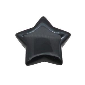 Black Onyx Agate Star Pendant Undrilled, approx 30mm