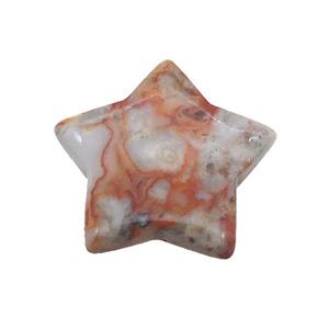 Crazy Agate Star Pendant Undrilled, approx 30mm