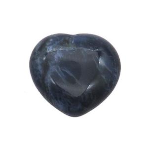 Blue Sodalite Heart Pendant Undrilled, approx 30mm