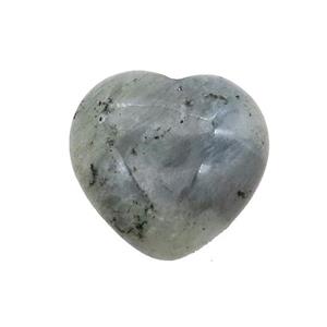 Labradorite Heart Pendant Undrilled, approx 30mm