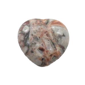 Crazy Agate Heart Pendant Undrilled, approx 30mm