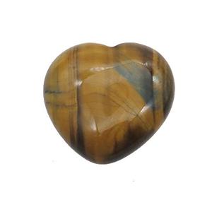 Tiger Eye Stone Heart Pendant Undrilled, approx 30mm