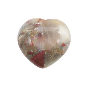 African Bloodstone Heart Pendant Undrilled, approx 30mm