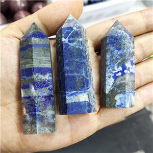 Natural Blue Sodalite Tower Undrilled, approx 20-90mm