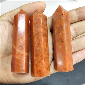 Natural Orange Calcite Tower Undrilled, approx 20-90mm