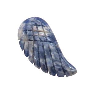 Blue Sodalite Angel Wings Pendant, approx 15-30mm