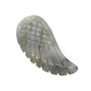 Natural Labradorite Angel Wings Pendant, approx 17-35mm