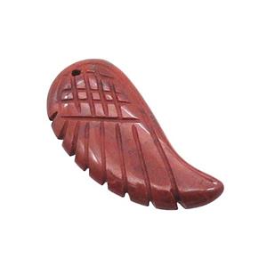 Natural Red Jasper Angel Wings Pendant, approx 17-35mm