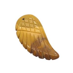 Golden Tiger Eye Stone Angel Wings Pendant, approx 15-30mm