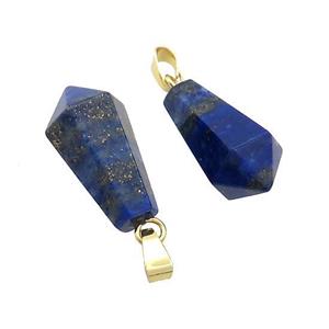 Natural Blue Lapis Lazuli Teardrop Pendant, approx 13-23mm