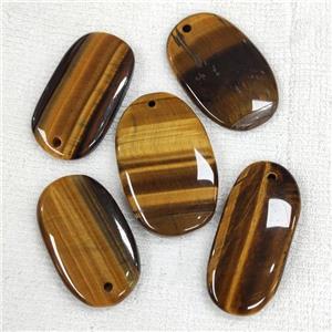Natural Tiger Eye Stone Pendant Oval, approx 20-45mm