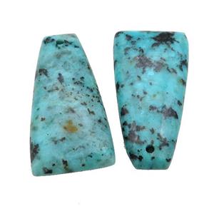 Natural African Turquoise Trapeziform Pendant Green, approx 10-40mm