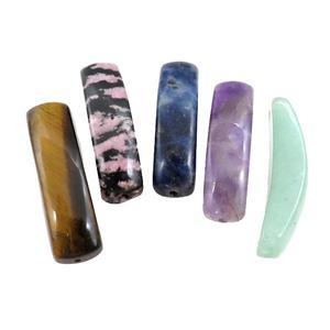 Mixed Gemstone bracelet Connector Curving, approx 11-38mm