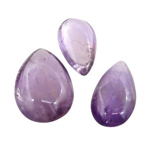 Natural Amethyst Teardrop Pendant Nohole Undrilled, approx 19-35mm