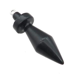 Natural Black Obsidian Pendulum Pendant, approx 13.5-45mm