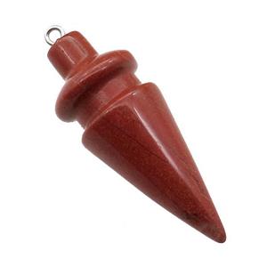 Natural Red Jasper Pendulum Pendant, approx 17-45mm