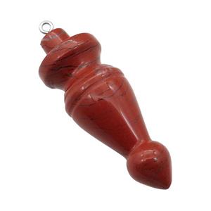 Natural Red Jasper Pendulum Pendant, approx 18-50mm