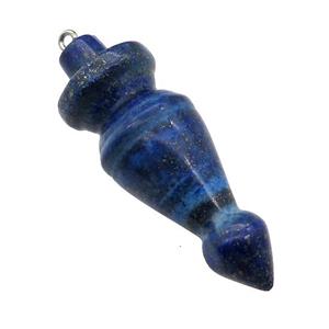 Natural Blue Lapis Lazuli Pendulum Pendant, approx 18-50mm