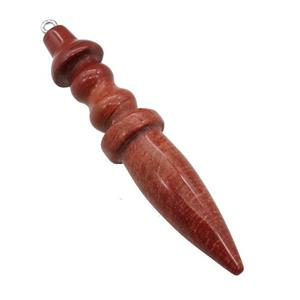Natural Red Jasper Pendulum Pendant, approx 14-65mm