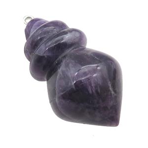 Natural Purple Amethyst Pendulum Pendant, approx 25-40mm