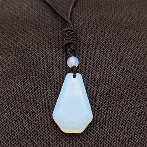 White Opalite Necklaces Adjustable Nylon Rope, approx 18-30mm