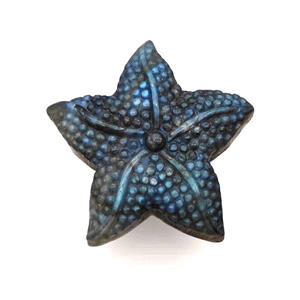 Labradorite Starfish Pendant, approx 50mm