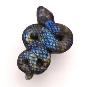 Labradorite Snake Pendant, approx 35-50mm