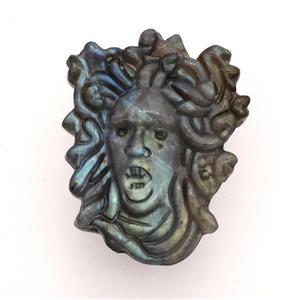 Labradorite Medusa Mythology Pendant, approx 40-50mm